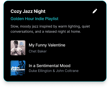 Generated playlist for Room vibe